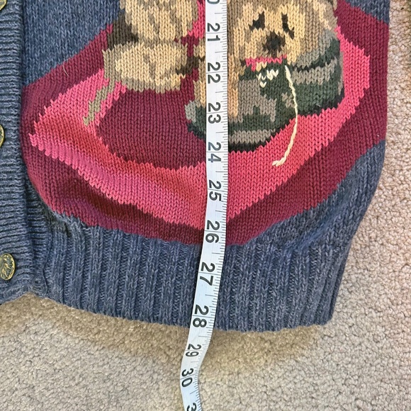 Vintage Northern Reflections Cotton dog motif cardigan sweater, Size M. - Picture 15 of 15